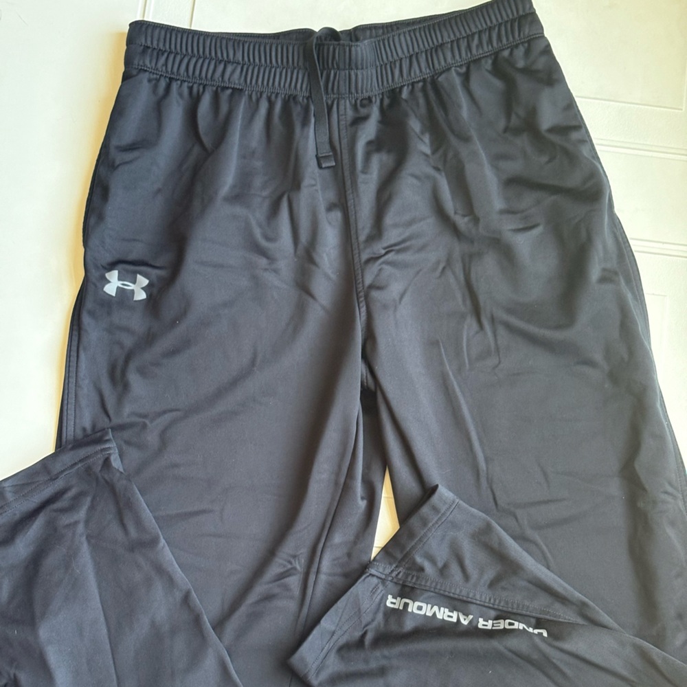 Under Armour‎ Boys Straight Leg Loose Fit Pants Size Large Black